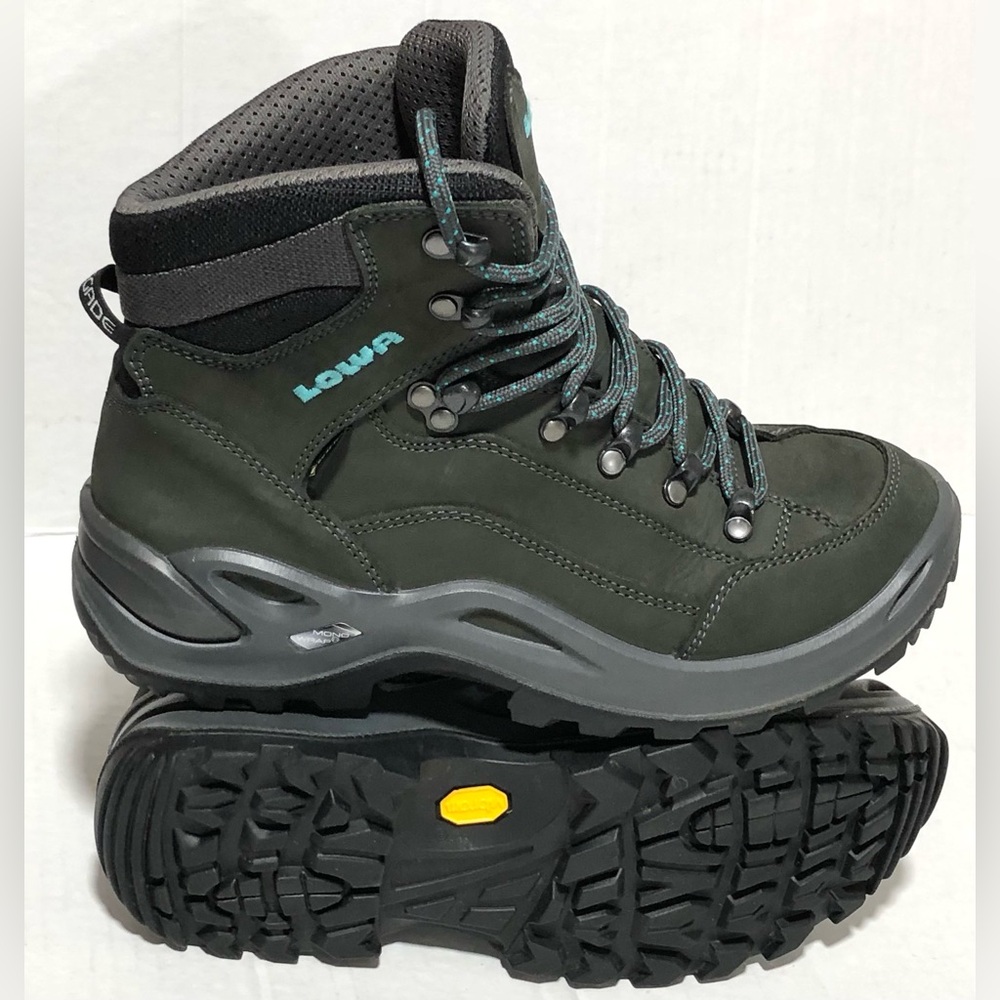 Lowa Women's Dark Green/Gray Hiking Combat Moto Boots